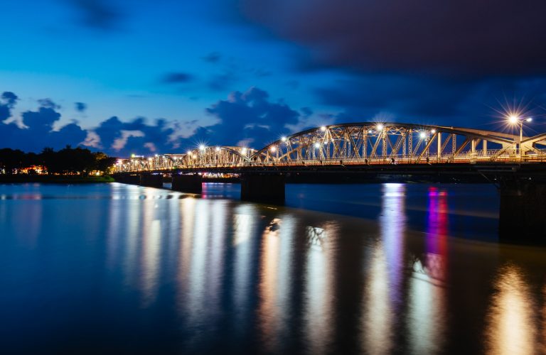 Truong Tien Bridge Hue in Vietnam